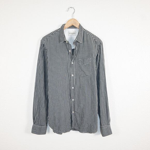 Officine Generale Paris Men's Gingham Check Button up Shirt size Medium - Picture 1 of 8